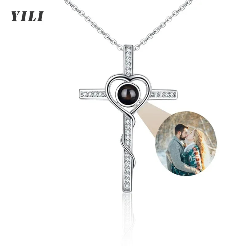Collar personalizado con foto en forma de corazón