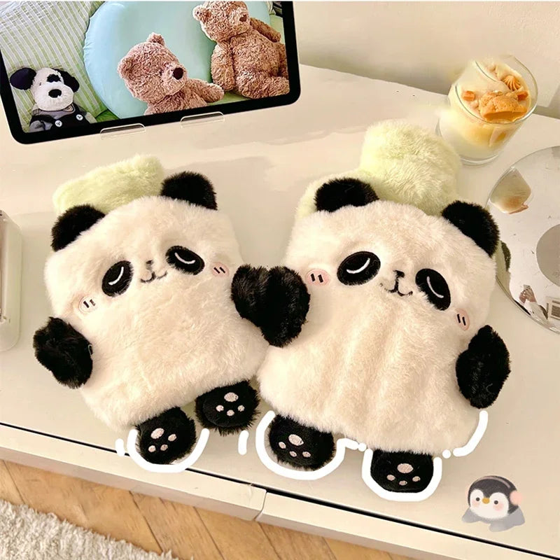 Cojín térmico de peluche con bolsa de agua caliente reutilizable