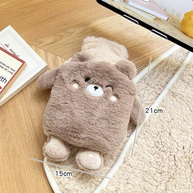 Bolsa de agua caliente con funda de peluche