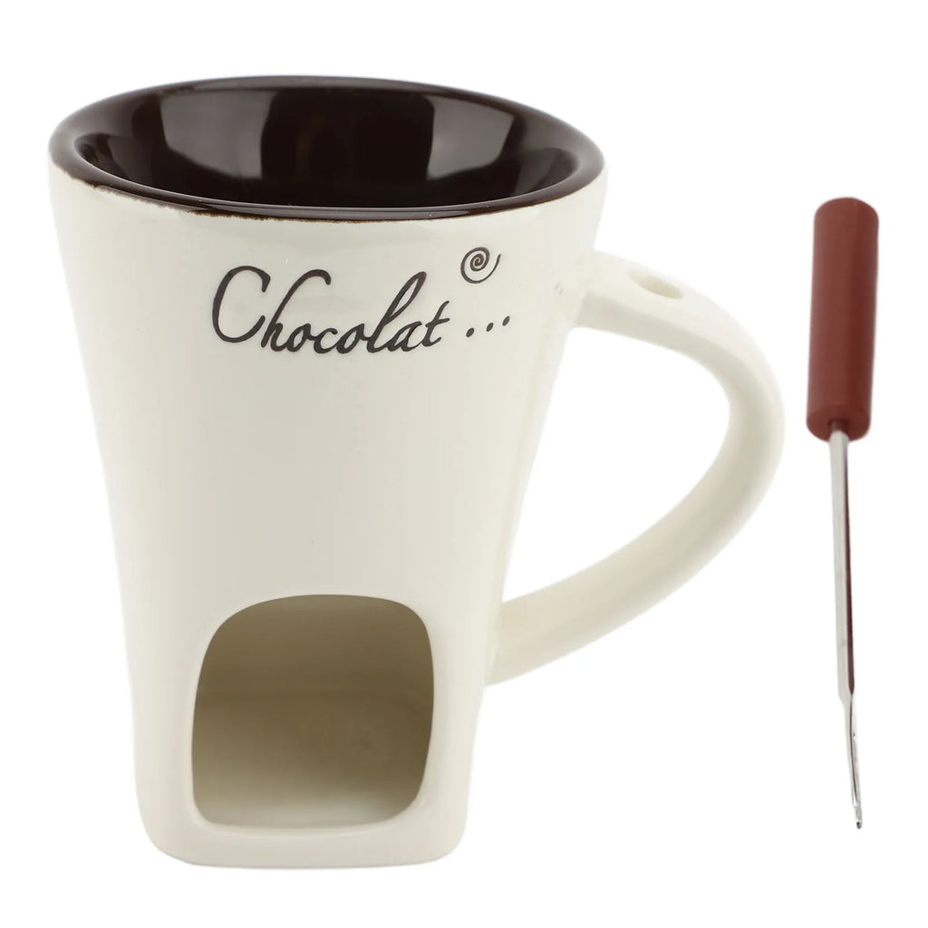 Taza de cerámica para fondue de chocolate