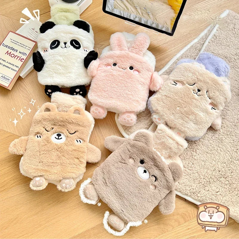 Bolsa de agua caliente de peluche de 400 ml y 750 ml