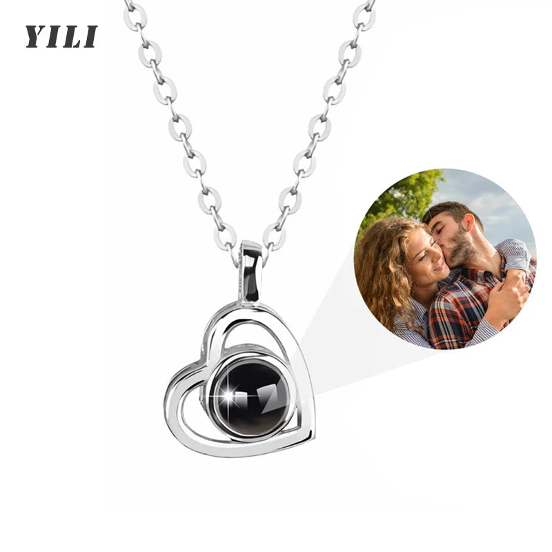 Collar personalizado con foto en forma de corazón