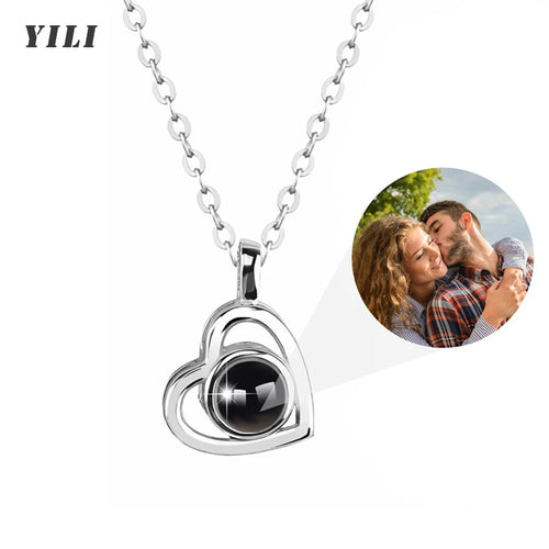 Collar personalizado con foto en forma de corazón